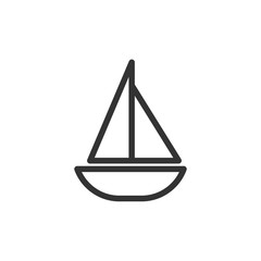 Poster - Sailing icon template black color editable. Sailing symbol vector sign isolated on white background. Simple logo vector illustration for graphic and web design.