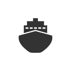 Poster - Ship icon template black color editable. Ship symbol vector sign isolated on white background. Simple logo vector illustration for graphic and web design.