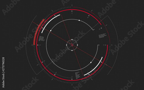 Cuadros en Lienzo Sci-fi futuristic spaceship crosshair