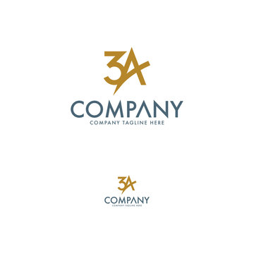 Modern Letter 3A Logo Design Template