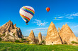 © olenatur - The great tourist attraction of Cappadocia - balloon flight. Cappadocia is known around the world as one of the best places to fly with hot air balloons. Goreme, Cappadocia, Turkey