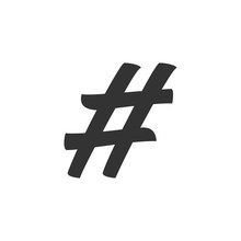 Hashtag Icon Template Black Color Editable. Simple Logo Vector Illustration For Graphic And Web Design.