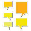 © _aine_ - Set of colorful speech sticker bubbles. Vector illustration.
