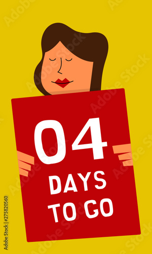 images Only 4 Days Left Images girl holding promotional banner with