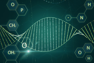 Poster - Creative medical DNA texture