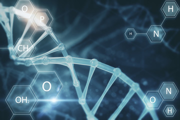 Poster - Blurry medical DNA wallpaper
