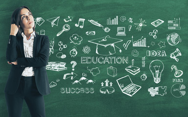Poster - graduation and science concept