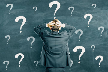 Poster -  Confusion and ask concept