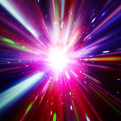 Vivid colorful background with starburst. Abstract radial lines fading into background. The elements of this image furnished by NASA.