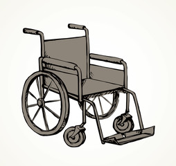 Wall Mural - Wheelchair. Vector drawing