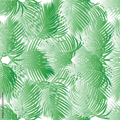 seamless palm leave soft gradient effect pattern