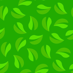 Wall Mural - Green seamless background. Looped texture pattern of foliage. wallpaper of summer tree for eco web site or textile.