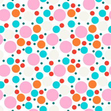 Abstract Seamless Pattern With Randomly Dots. Abstract Background With Little Circles. Vector Illustration.