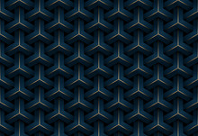 Abstract Seamless Luxury Dark Blue And Gold Geometric Pattern Background