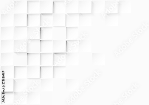 Dekoracja na wymiar  abstrakcyjny-tloczony-papier-kwadratowy-biale-tlo-swiatlo-i-cien-wektor