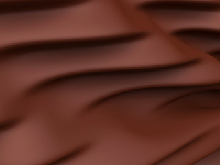 Wall Mural - Abstract Dark Chocolate Background. Beautiful Satin Fabric for Drapery Abstract Texture. Brown Silk.