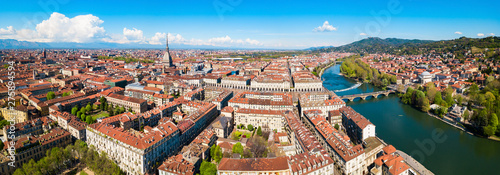 Turin aerial panoramic view, Italy Wallpaper Mural