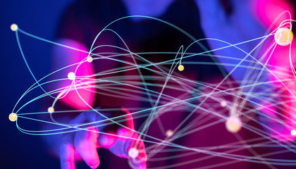 Digital Network and data concept