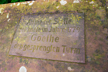 Wall Mural - Goethe in the castle of Heidelberg