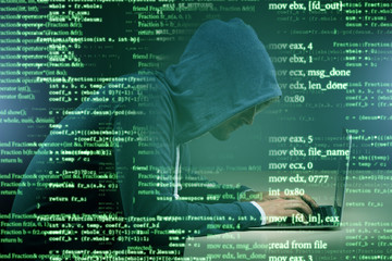 hacker in digital security concept