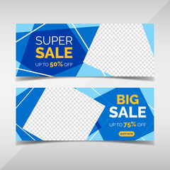 sale banner collection. banner template for fashion sale, business promotion, social media post, etc