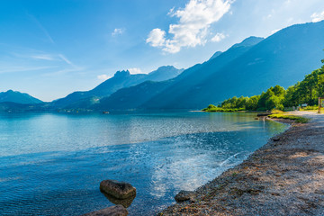 Wall Mural - Beautiful Annecy lake in France.