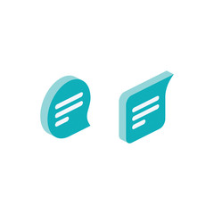 Poster - Speech bubble set. Vector 3d isometric color icon new flat style. Creative illustration, idea for infographics.
