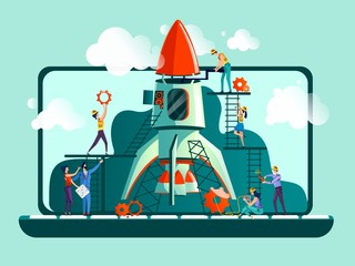 Poster - Business start up concept vector illustration