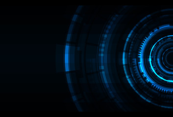 Poster - Abstract technology background. Hi-tech communication. Futuristic digital innovation concept