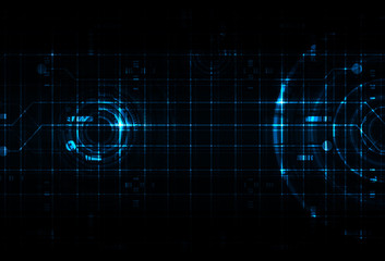 Poster - Abstract technology background. Hi-tech communication. Futuristic digital innovation concept