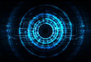 Poster - Abstract technology background. Hi-tech communication. Futuristic digital innovation concept