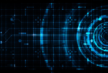 Poster - Abstract technology background. Hi-tech communication. Futuristic digital innovation concept