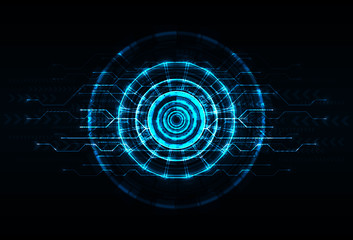 Poster - Abstract technology background. Hi-tech communication. Futuristic digital innovation concept