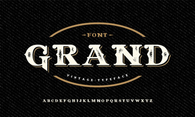 Fototapete - Vector handmade font.