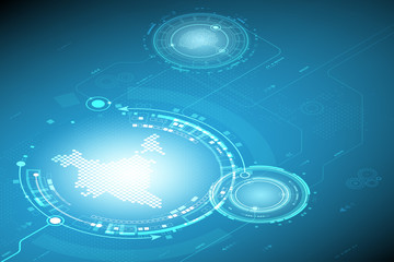 Isometric map of India by searching for target groups, important points about technology and IT