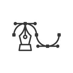 Poster - Pen tool cursor icon symbol template black color editable. Simple logo vector illustration for graphic and web design.