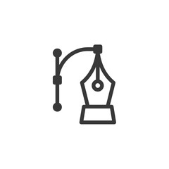 Poster - Pen tool cursor icon symbol template black color editable. Simple logo vector illustration for graphic and web design.