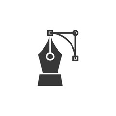 Poster - Pen tool cursor icon symbol template black color editable. Simple logo vector illustration for graphic and web design.