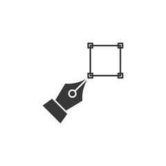 Poster - Pen tool cursor icon symbol template black color editable. Simple logo vector illustration for graphic and web design.