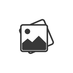 Leinwandbilder - Picture icon symbol template black color editable. Simple logo vector illustration for graphic and web design.