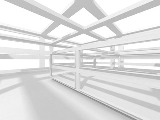 Futuristic White Architecture Design Background