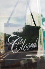 Closed shop sign