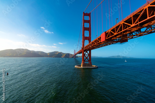 Fotografía Aerial view of the Golden Gate Bridge in San Francisco, CA