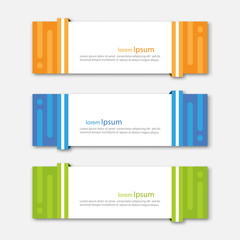 Wall Mural - set of abstract design banner template.