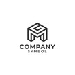 initial/monogram letter mg gm logo design