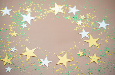 Wall Mural - Beautiful background of various stars and sparkles