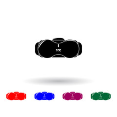Poster - virtual reality glasses multi color icon. Elements of technology set. Simple icon for websites, web design, mobile app, info graphics