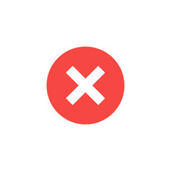 Poster - Cross mark icon. Red x mark symbol. Vector cross icon