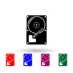 Poster - gramophone multi color icon. Elements of technology set. Simple icon for websites, web design, mobile app, info graphics