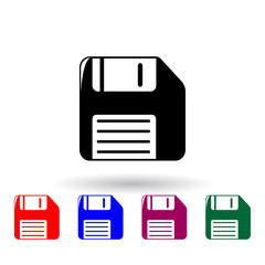 Poster - Floppy Disk multi color icon. Elements of technology set. Simple icon for websites, web design, mobile app, info graphics